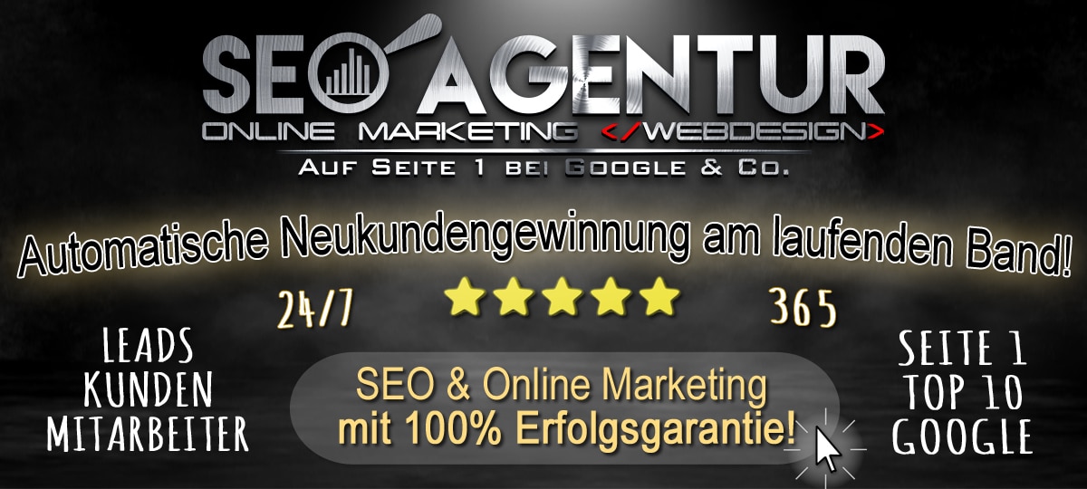 Banner Kundengewinnung SEO Agentur Online Marketing Webdesign